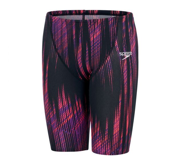 Chlapecké Závodní Plavky Fastskin Endurance+ High Waisted Jammer - Black/Phoenix Red/Violet