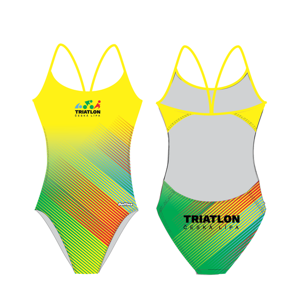 Triatlon Česká Lípa tréninkové plavky dámské -  úzká ramínka
