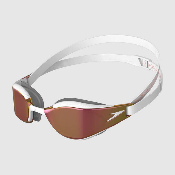 Závodní brýle Speedo Fastskin Hyper Elite Mirror - bílá/zlatá