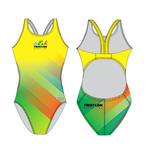Triatlon Česká Lípa tréninkové plavky dámské - široká ramínka