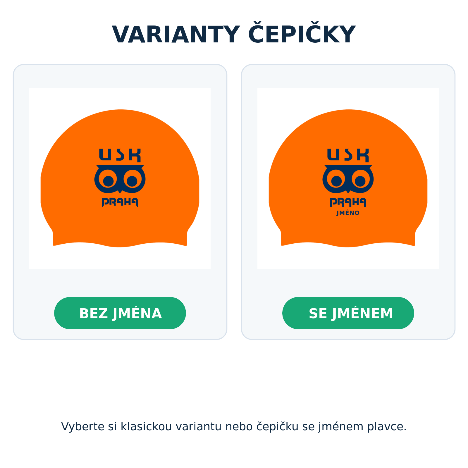 Silikonová plavecká čepička USK Praha