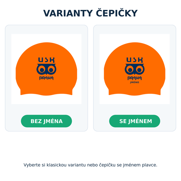 Silikonová plavecká čepička USK Praha
