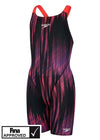 Dívčí Závodní Plavky Fastskin Openback Kneeskin - Black/Phoenix Red/Violet