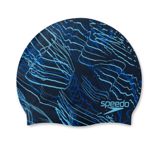 Long Hair Čepička - PRINT - True Navy/Blue Flame