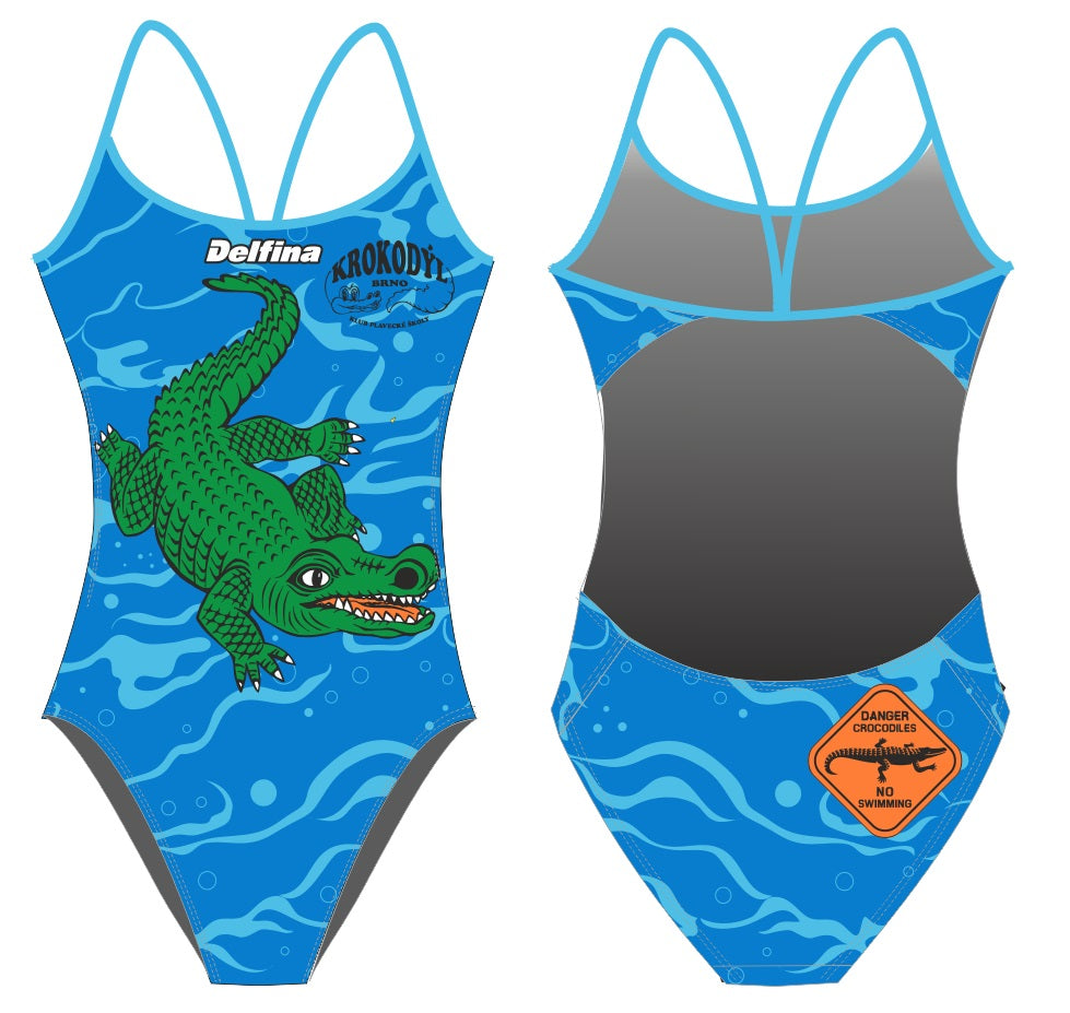 Krokodýl Brno tréninkové plavky dámské - úzká ramínka
